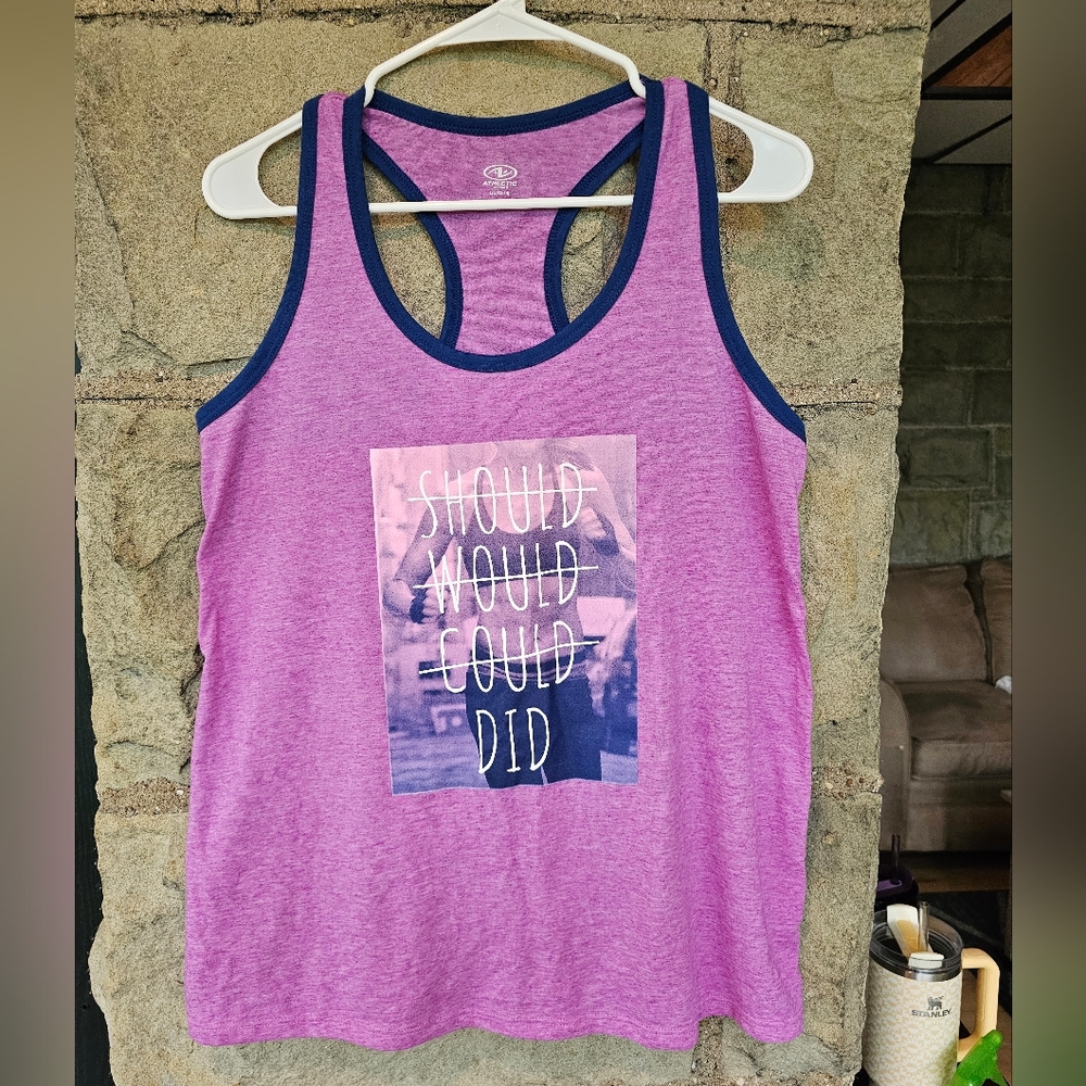 Athletic Works Violet and Navy Tank Top